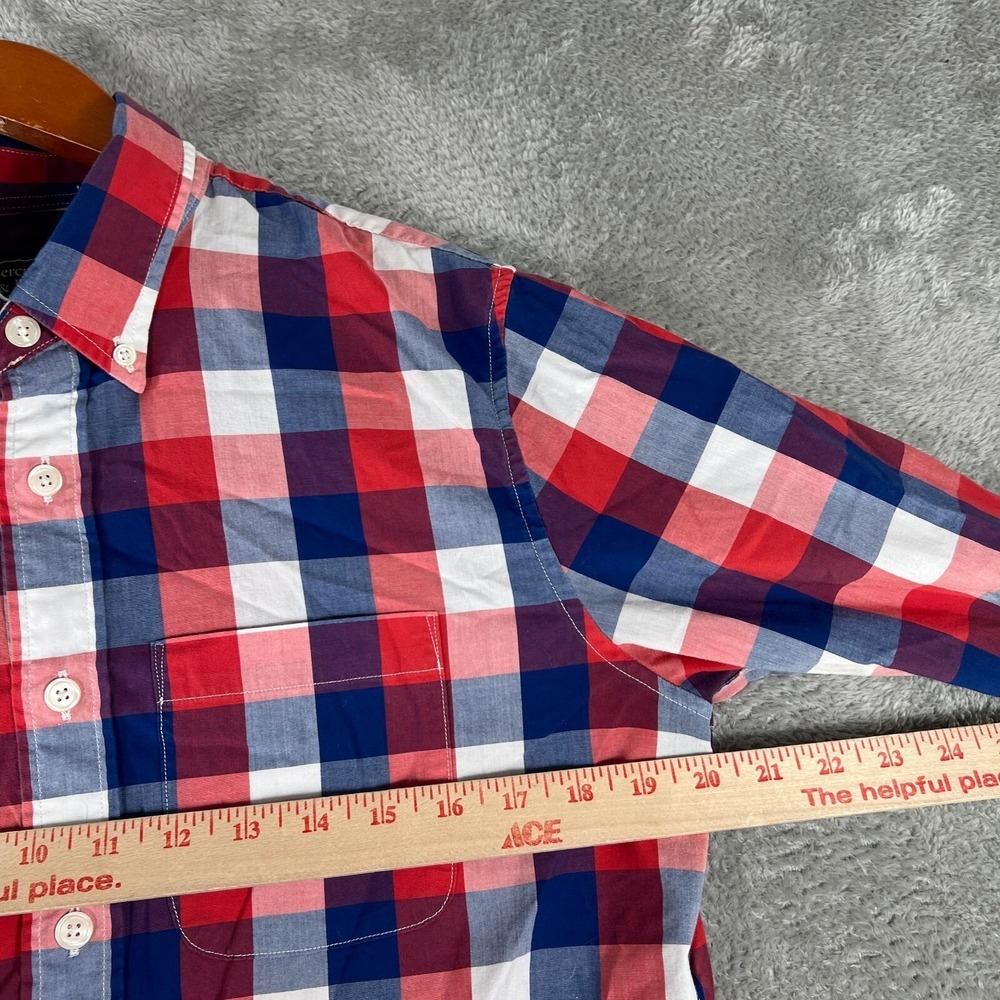 Abercrombie & Fitch Button Down Shirt Mens Small Red Plaid Preppy Classic Woven - Picture 4 of 6